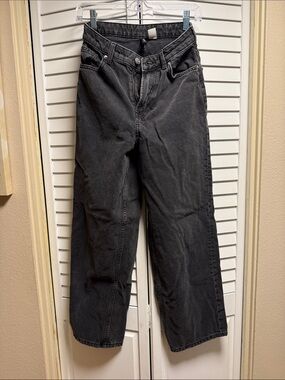 H&M Black Straight-Leg Jeans